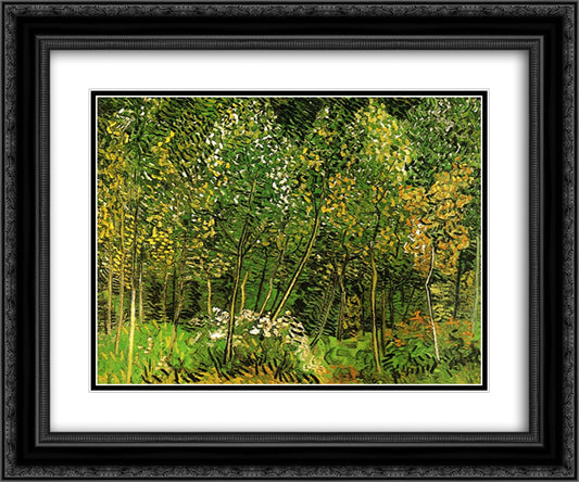 The Grove 24x20 Black Ornate Wood Framed Art Print Poster with Double Matting by Van Gogh, Vincent