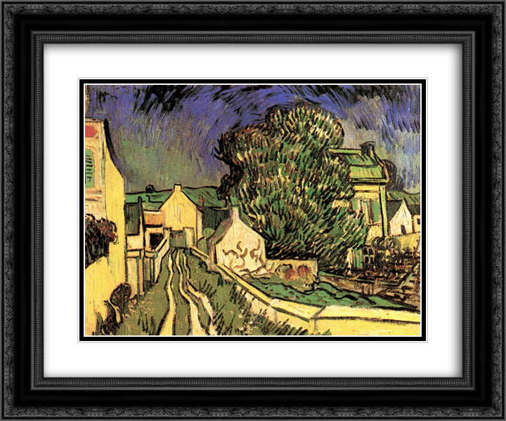 The House of Pere Pilon 24x20 Black Ornate Wood Framed Art Print Poster with Double Matting by Van Gogh, Vincent