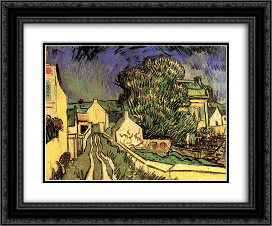 The House of Pere Pilon 24x20 Black Ornate Wood Framed Art Print Poster with Double Matting by Van Gogh, Vincent