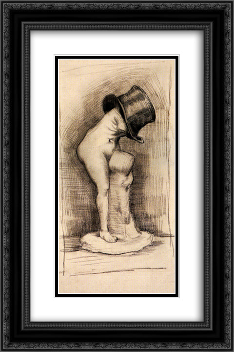 Venus in a Top Hat 16x24 Black Ornate Wood Framed Art Print Poster with Double Matting by Van Gogh, Vincent