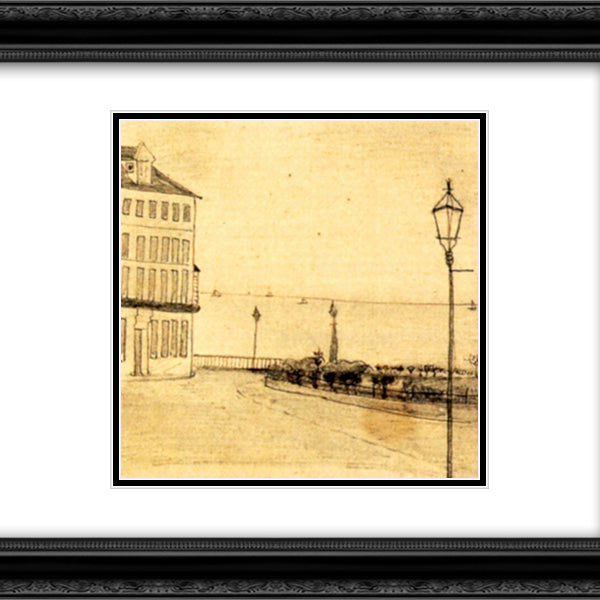 View of Royal Road, Ramsgate 20x20 Black Ornate Wood Framed Art Print Poster with Double Matting by Van Gogh, Vincent