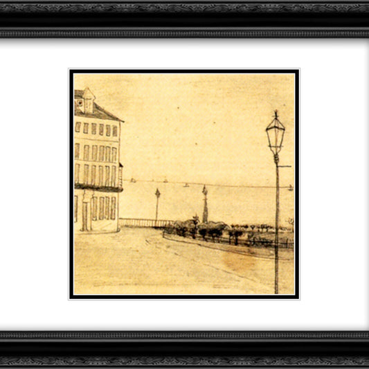 View of Royal Road, Ramsgate 20x20 Black Ornate Wood Framed Art Print Poster with Double Matting by Van Gogh, Vincent