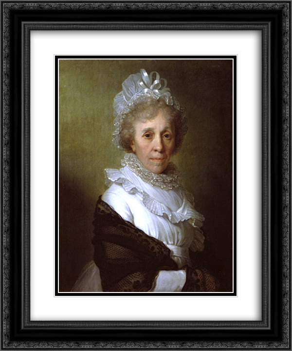 Nathalie Petrovna Golitsyn 20x24 Black Ornate Wood Framed Art Print Poster with Double Matting by Borovikovsky, Vladimir