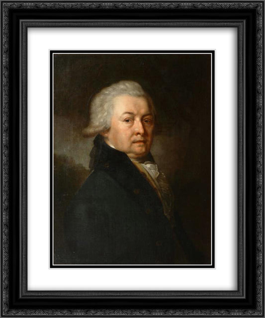Portrait of Aleksei Alekseevich Konstantinova 20x24 Black Ornate Wood Framed Art Print Poster with Double Matting by Borovikovsky, Vladimir