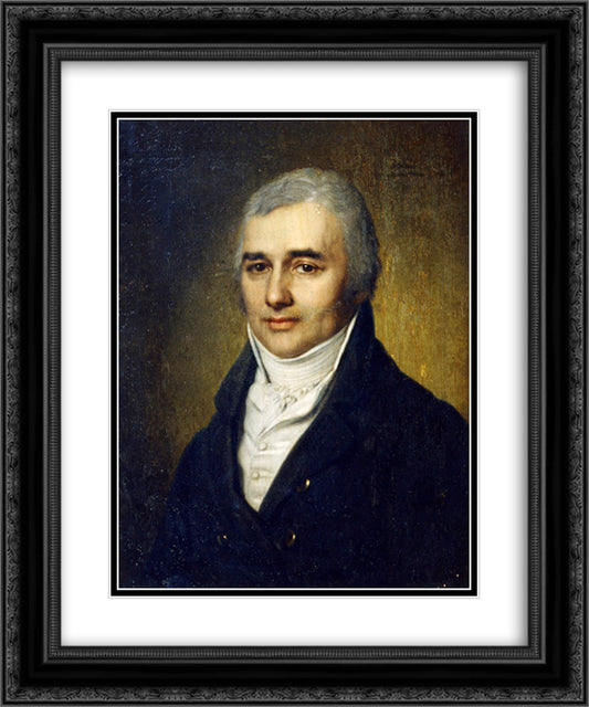 Portrait of Count Razumovsky 20x24 Black Ornate Wood Framed Art Print Poster with Double Matting by Borovikovsky, Vladimir