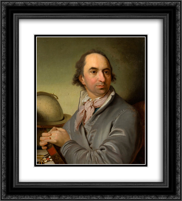 Portrait of Alexander Semenovitsch Chvostov 20x22 Black Ornate Wood Framed Art Print Poster with Double Matting by Borovikovsky, Vladimir