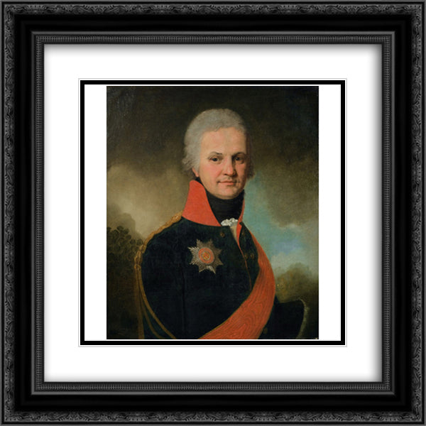 Portrait of Khristofor von Benckendorff 20x20 Black Ornate Wood Framed Art Print Poster with Double Matting by Borovikovsky, Vladimir