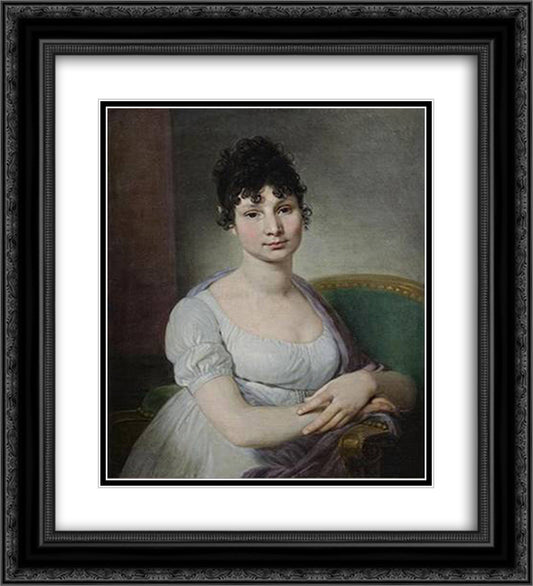 Praskovia Bestuzhev 20x22 Black Ornate Wood Framed Art Print Poster with Double Matting by Borovikovsky, Vladimir