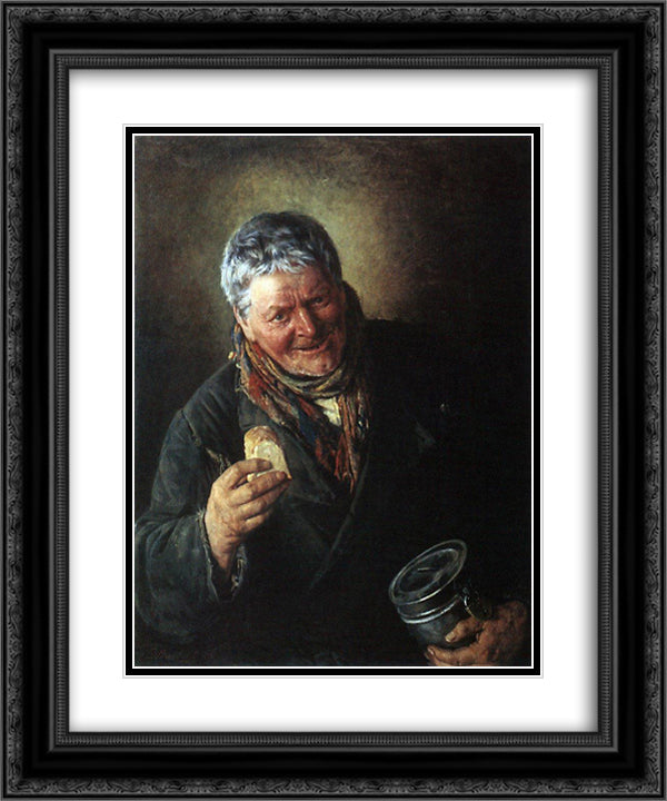 A deacon 20x24 Black Ornate Wood Framed Art Print Poster with Double Matting by Makovsky, Vladimir