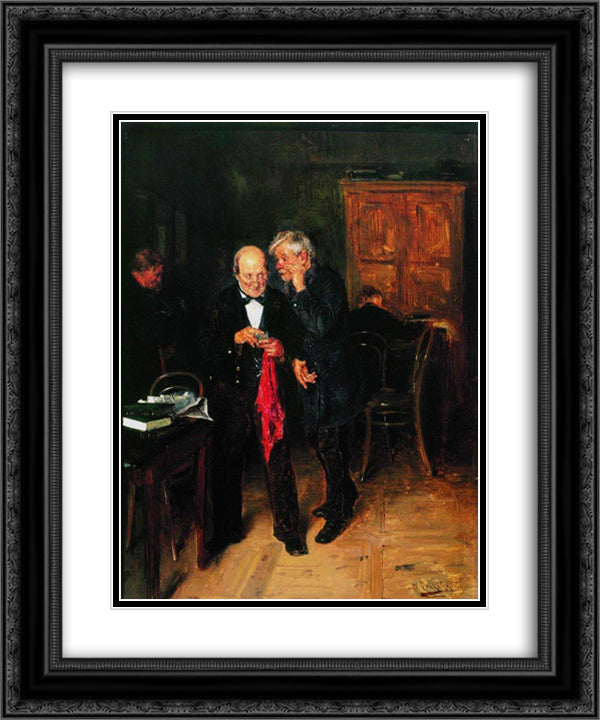 The secret 20x24 Black Ornate Wood Framed Art Print Poster with Double Matting by Makovsky, Vladimir