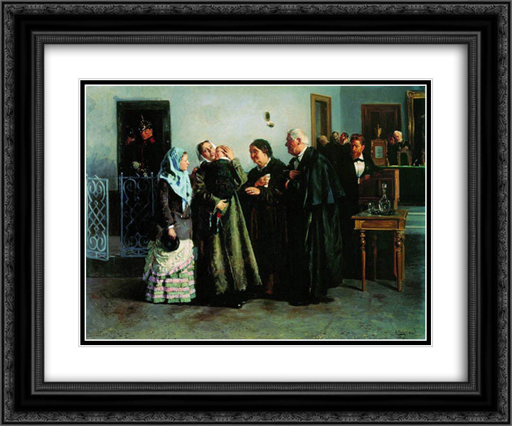 Verdict 24x20 Black Ornate Wood Framed Art Print Poster with Double Matting by Makovsky, Vladimir