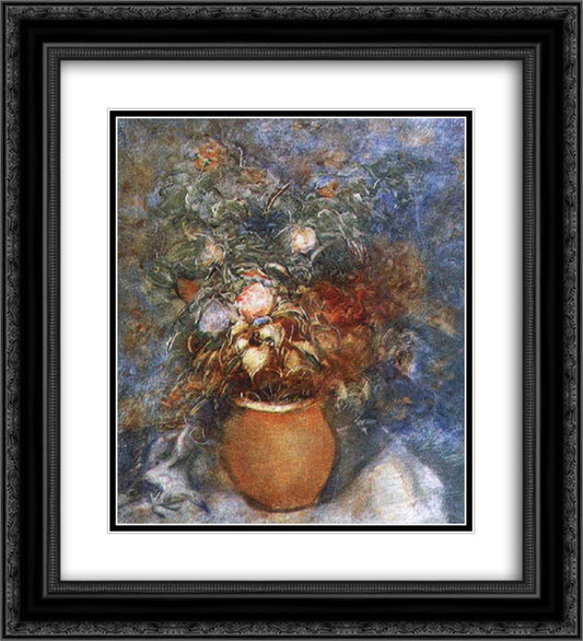 Flowers 20x22 Black Ornate Wood Framed Art Print Poster with Double Matting by Tatlin, Vladimir