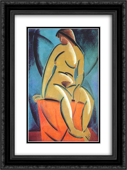 Model 18x24 Black Ornate Wood Framed Art Print Poster with Double Matting by Tatlin, Vladimir