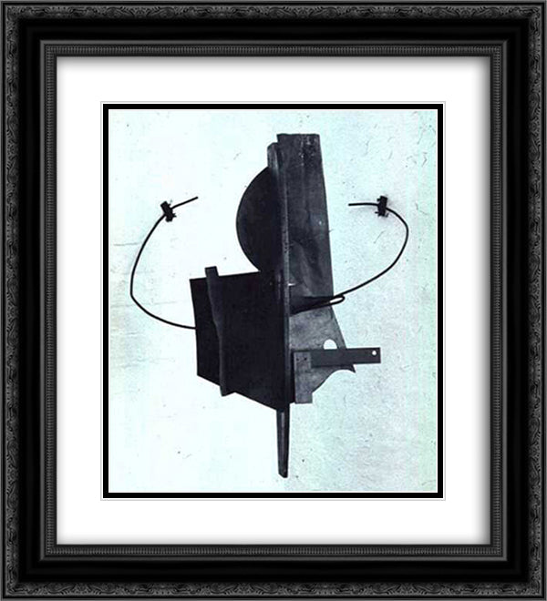 Tatlin Relief 2 20x22 Black Ornate Wood Framed Art Print Poster with Double Matting by Tatlin, Vladimir