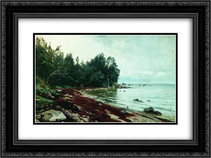 A bay 24x18 Black Ornate Wood Framed Art Print Poster with Double Matting by Orlovsky, Volodymyr