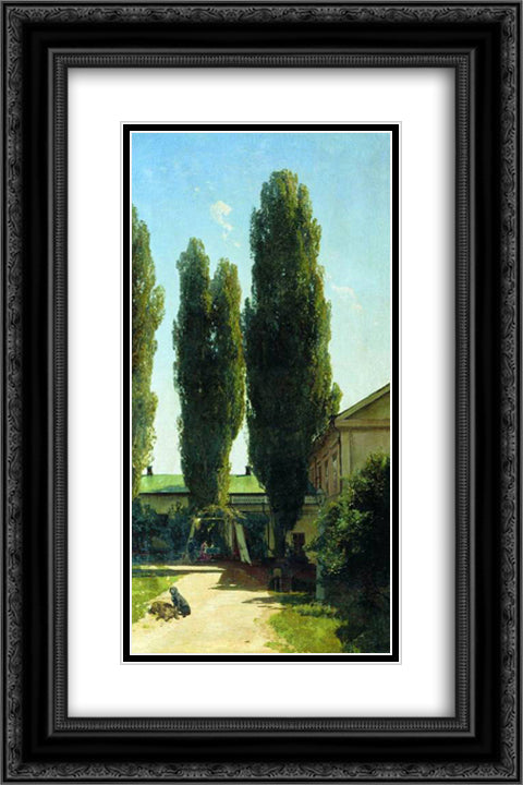A hot afternoon in the southern estate 16x24 Black Ornate Wood Framed Art Print Poster with Double Matting by Orlovsky, Volodymyr
