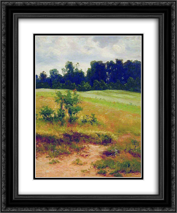 At the field 20x24 Black Ornate Wood Framed Art Print Poster with Double Matting by Orlovsky, Volodymyr