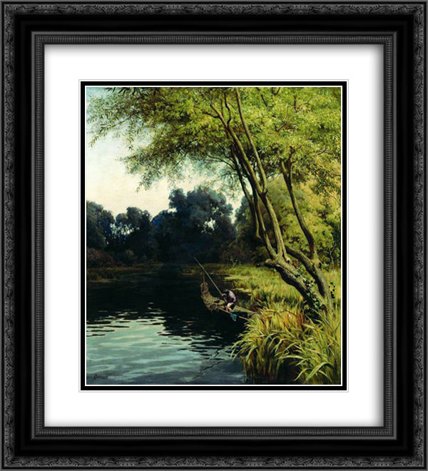 In the meadow thickets (Podolsk province) 20x22 Black Ornate Wood Framed Art Print Poster with Double Matting by Orlovsky, Volodymyr