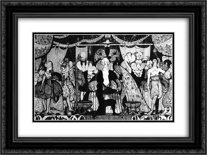 Carnival 24x18 Black Ornate Wood Framed Art Print Poster with Double Matting by Maksymovych, Vsevolod