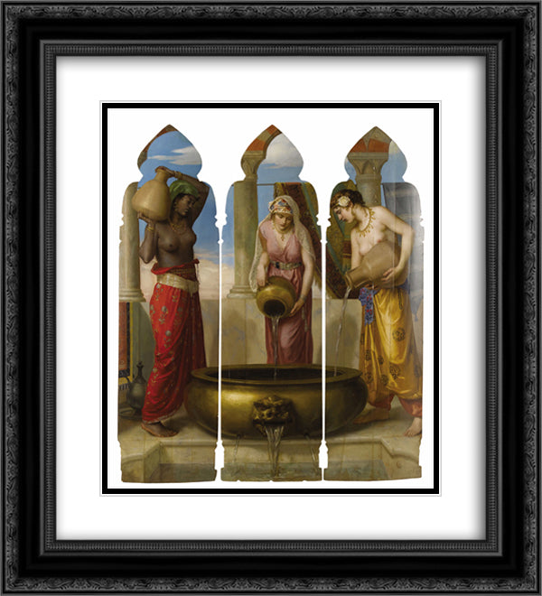 Europe, Asia, Africa 20x22 Black Ornate Wood Framed Art Print Poster with Double Matting by Crane, Walter