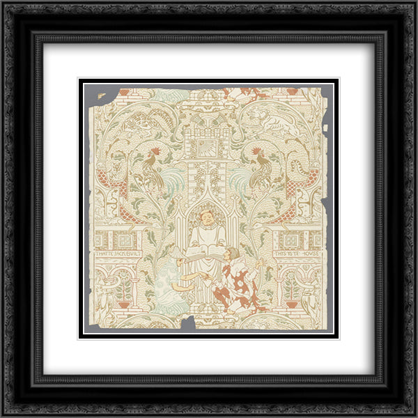 The House that Jack Built 20x20 Black Ornate Wood Framed Art Print Poster with Double Matting by Crane, Walter