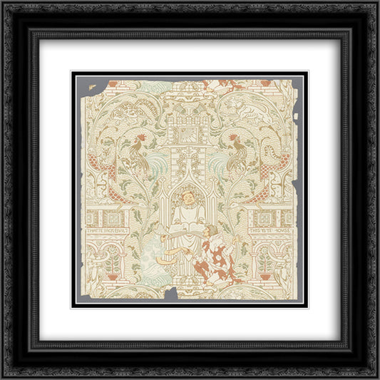 The House that Jack Built 20x20 Black Ornate Wood Framed Art Print Poster with Double Matting by Crane, Walter