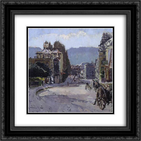Belvedere, Bath 20x20 Black Ornate Wood Framed Art Print Poster with Double Matting by Sickert, Walter