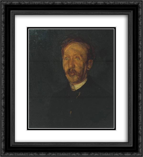 George Moore 20x22 Black Ornate Wood Framed Art Print Poster with Double Matting by Sickert, Walter