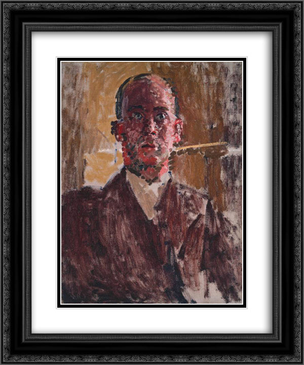 Harold Gilman 20x24 Black Ornate Wood Framed Art Print Poster with Double Matting by Sickert, Walter