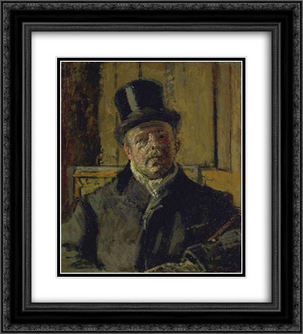 Jacques-Emile Blanche 20x22 Black Ornate Wood Framed Art Print Poster with Double Matting by Sickert, Walter