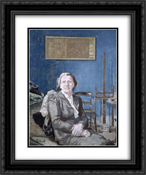 Lady Martin 20x24 Black Ornate Wood Framed Art Print Poster with Double Matting by Sickert, Walter
