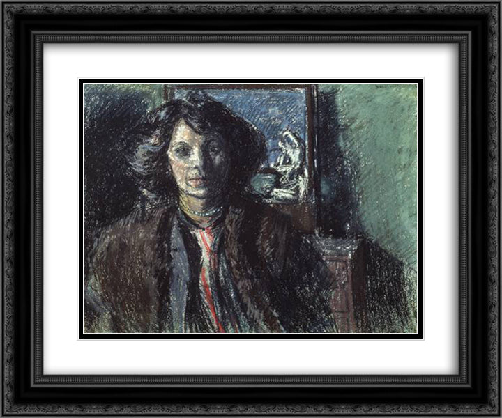 Mrs Barrett 24x20 Black Ornate Wood Framed Art Print Poster with Double Matting by Sickert, Walter
