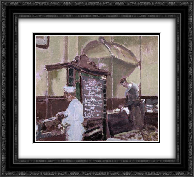 The Tottenham Distillery 22x20 Black Ornate Wood Framed Art Print Poster with Double Matting by Sickert, Walter