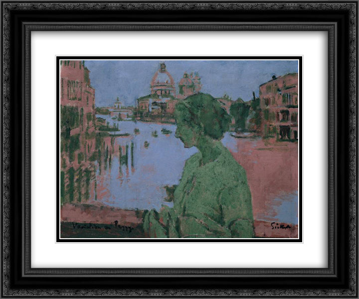 Variation on Peggy 24x20 Black Ornate Wood Framed Art Print Poster with Double Matting by Sickert, Walter