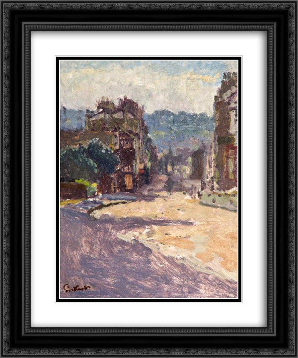 View of Bath from Belvedere 20x24 Black Ornate Wood Framed Art Print Poster with Double Matting by Sickert, Walter