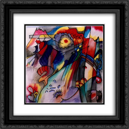 293 20x20 Black Ornate Wood Framed Art Print Poster with Double Matting by Kandinsky, Wassily