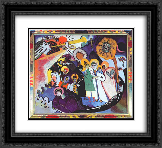 All Saints day I 22x20 Black Ornate Wood Framed Art Print Poster with Double Matting by Kandinsky, Wassily