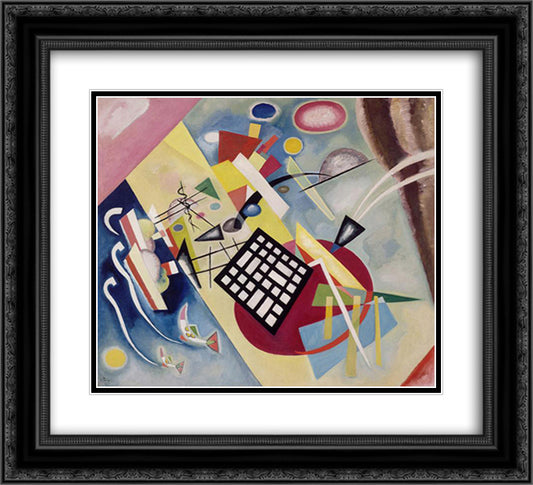 Black Frame 22x20 Black Ornate Wood Framed Art Print Poster with Double Matting by Kandinsky, Wassily