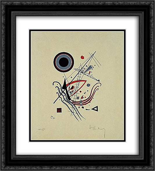 Blue 20x22 Black Ornate Wood Framed Art Print Poster with Double Matting by Kandinsky, Wassily