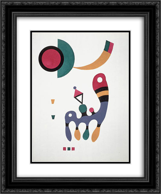 Composition 20x24 Black Ornate Wood Framed Art Print Poster with Double Matting by Kandinsky, Wassily