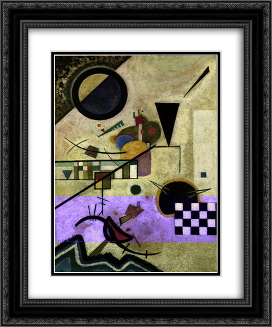 Contrasting sounds 20x24 Black Ornate Wood Framed Art Print Poster with Double Matting by Kandinsky, Wassily