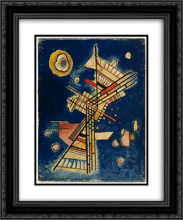 Dark freshness 20x24 Black Ornate Wood Framed Art Print Poster with Double Matting by Kandinsky, Wassily