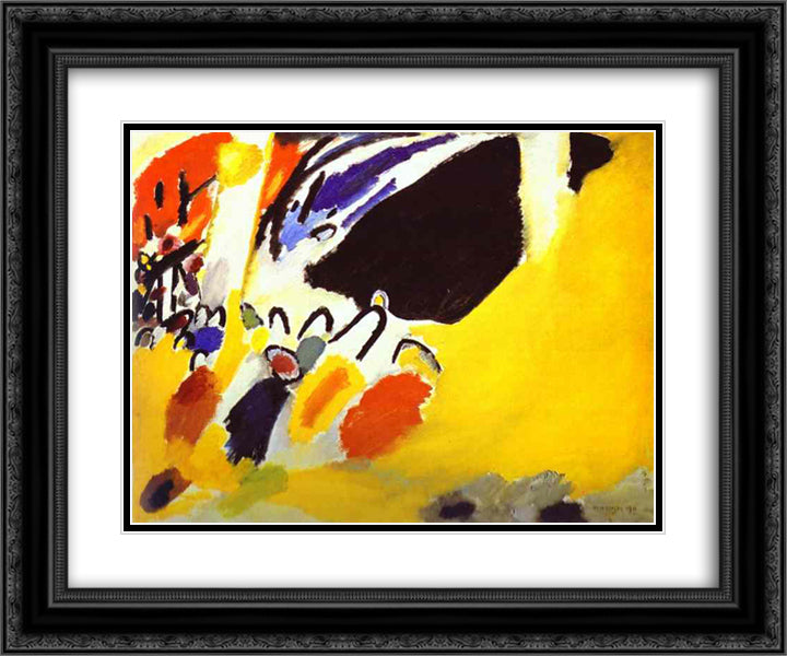 Impression III (Concert) 24x20 Black Ornate Wood Framed Art Print Poster with Double Matting by Kandinsky, Wassily