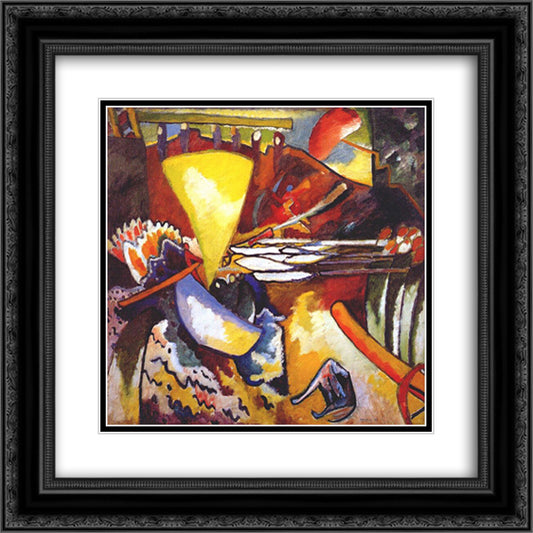 Improvisation 11 20x20 Black Ornate Wood Framed Art Print Poster with Double Matting by Kandinsky, Wassily