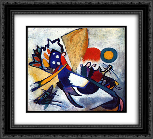 Improvisation 29 22x20 Black Ornate Wood Framed Art Print Poster with Double Matting by Kandinsky, Wassily