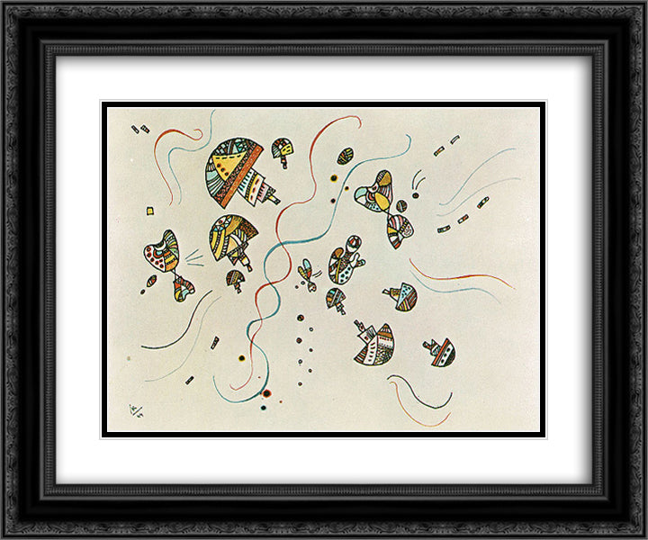 Last watercolour 24x20 Black Ornate Wood Framed Art Print Poster with Double Matting by Kandinsky, Wassily