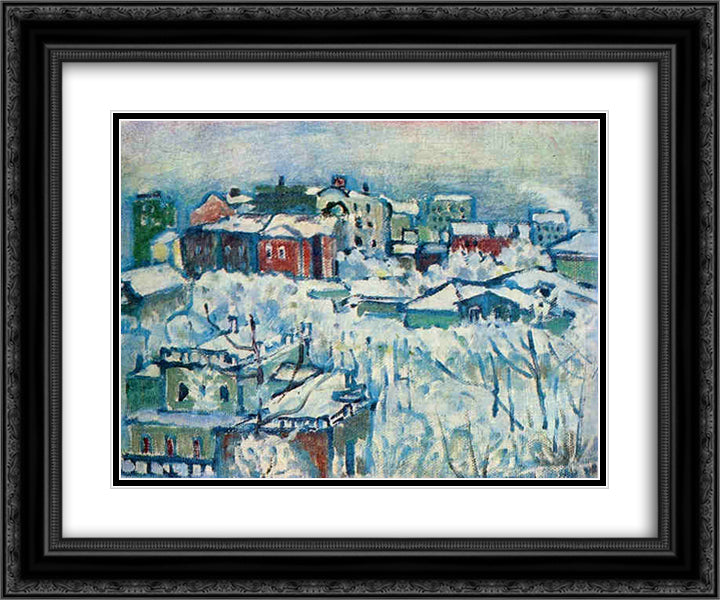 Moscow. Smolensky boulevard. Study 24x20 Black Ornate Wood Framed Art Print Poster with Double Matting by Kandinsky, Wassily