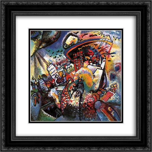 Moscow I 20x20 Black Ornate Wood Framed Art Print Poster with Double Matting by Kandinsky, Wassily