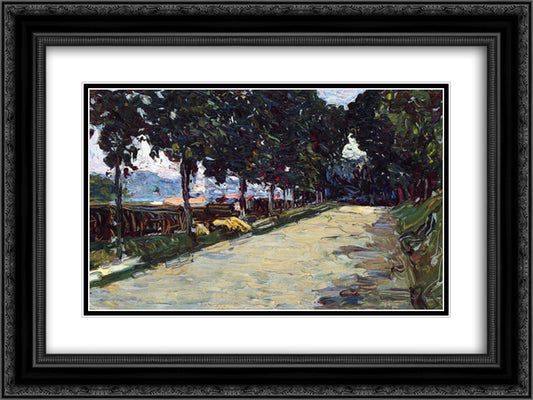 Park of St. Cloud 24x18 Black Ornate Wood Framed Art Print Poster with Double Matting by Kandinsky, Wassily