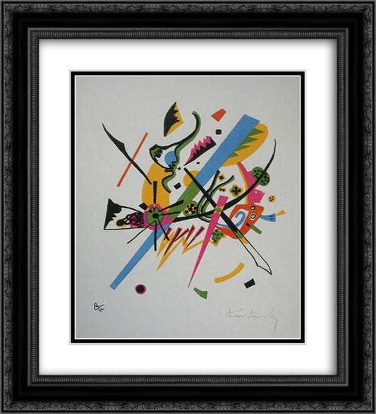 Small worlds 20x22 Black Ornate Wood Framed Art Print Poster with Double Matting by Kandinsky, Wassily